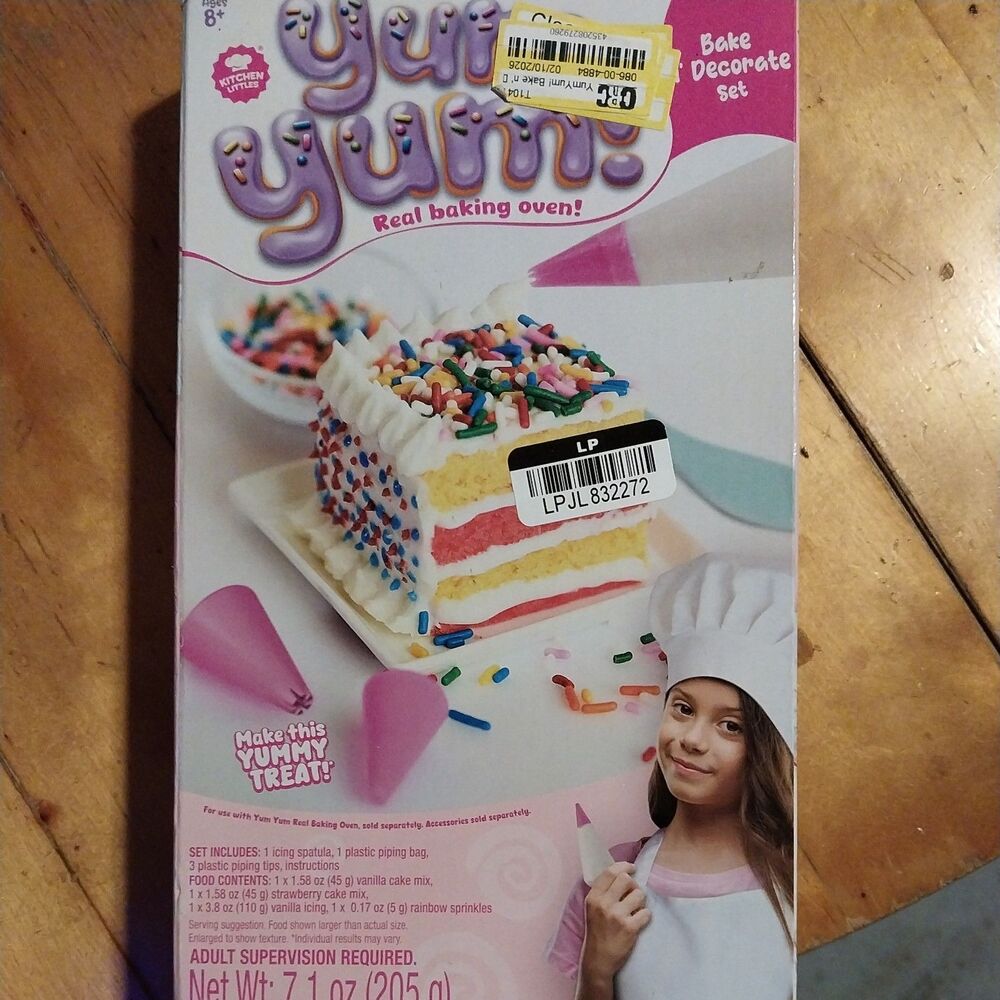 YumYum Bake n Decorate Set Kids Toy Baking Cake Mixes